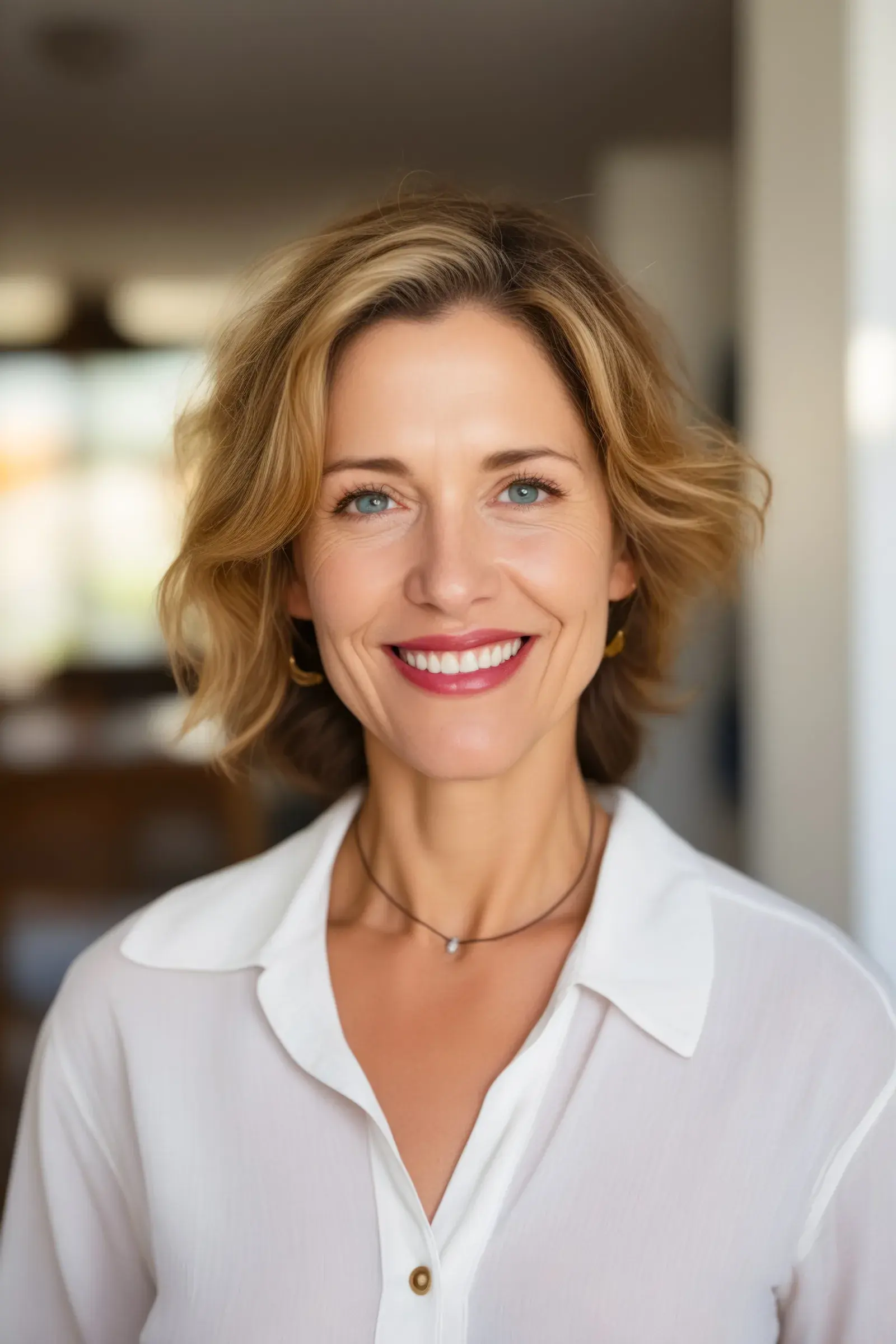 AI-generated illustration of a smiling woman
